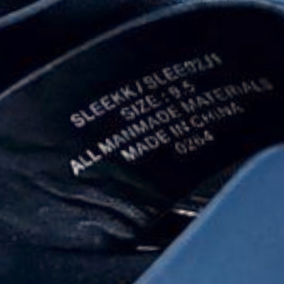 STEVE MADDEN BLACK  VEGAN LEATHER WEDGE SHOES, SIZE 9.5 EUC - Picture 9 of 10